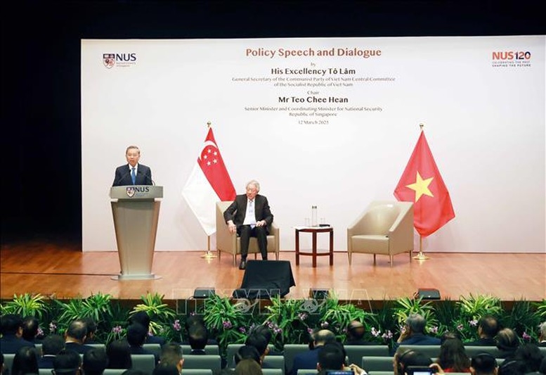 Toàn văn bài phát biểu của Tổng Bí thư Tô Lâm tại Trường Chính sách công Lý Quang Diệu